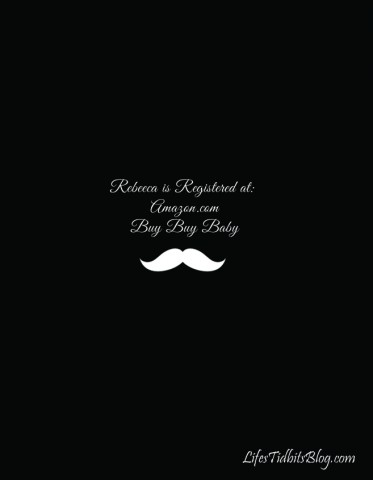 DIY Little Man / Mustache Baby Shower Invitation |  Life's Tidbits