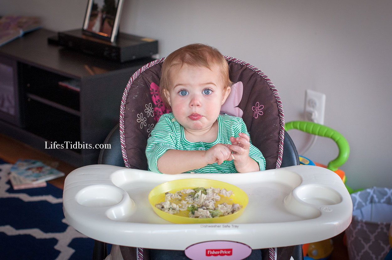 Toddle Eating Chicken & Broccoli Casserole - Family Dinner Ideas | Life's Tidbits