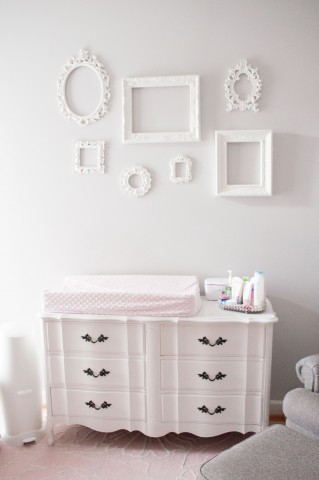 Light Pink, Gray and White Shabby Chic Nursery | Life's Tidbits