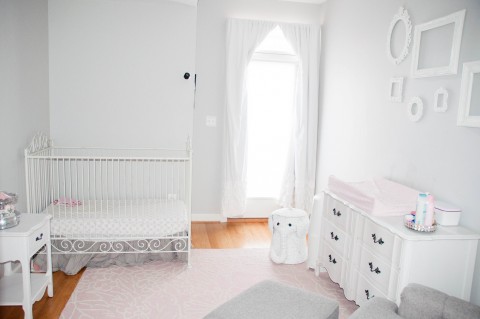 Light Pink, Gray and White Shabby Chic Nursery | Life's Tidbits