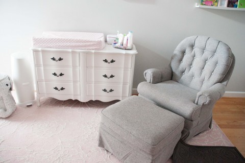 Light Pink, Gray and White Shabby Chic Nursery | Life's Tidbits