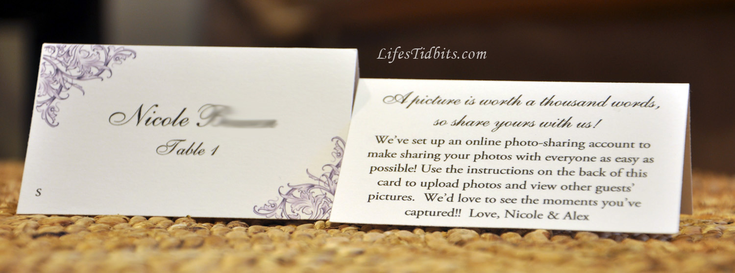 DIY Wedding Escort Cards, Table Tents | Life's Tidbits